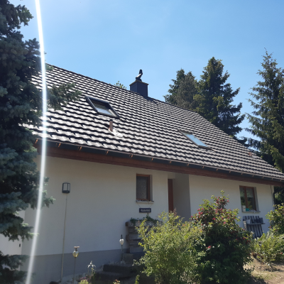 Dach gedeckt Hauseingang